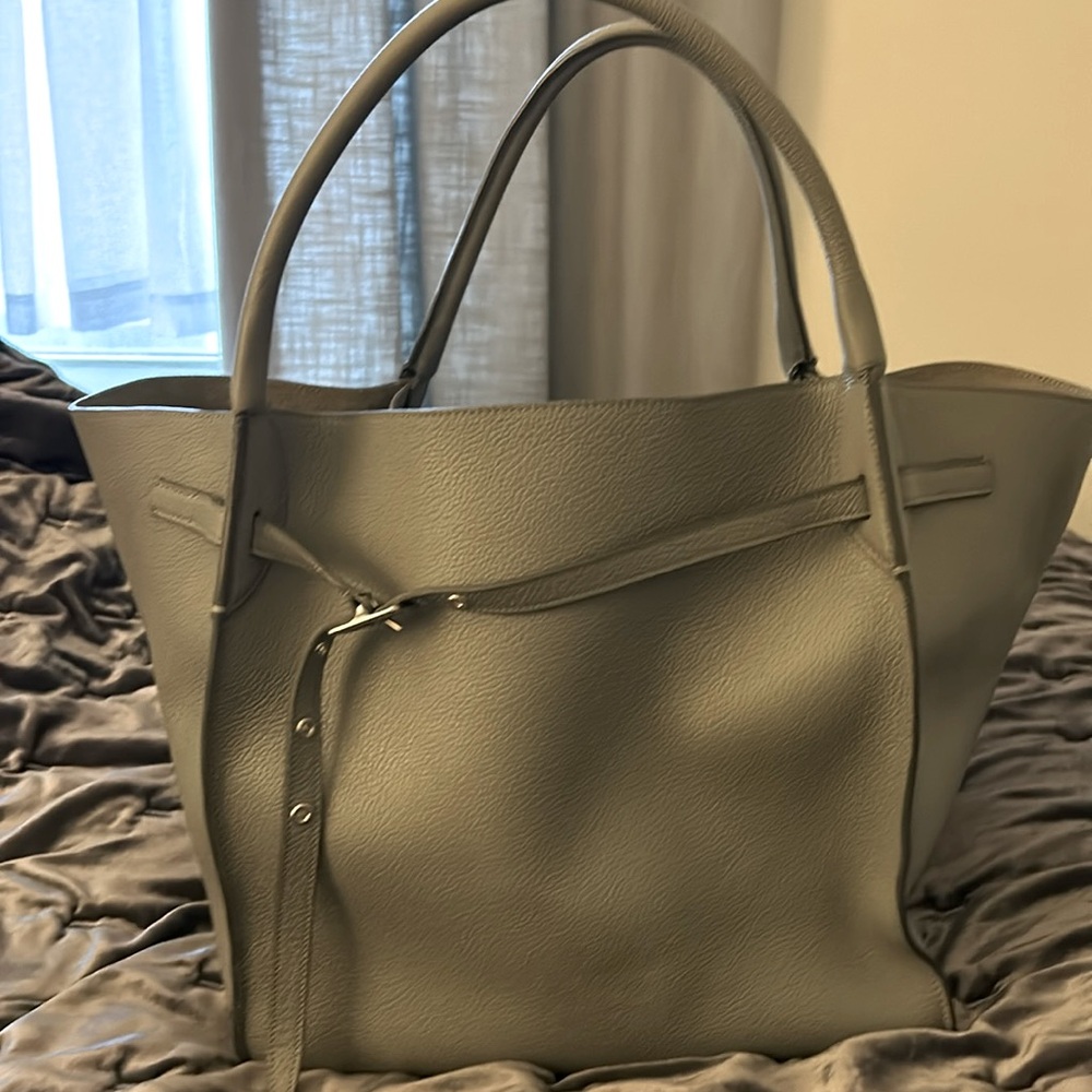 CELINE Big Bag In Grey Calfskin Leather